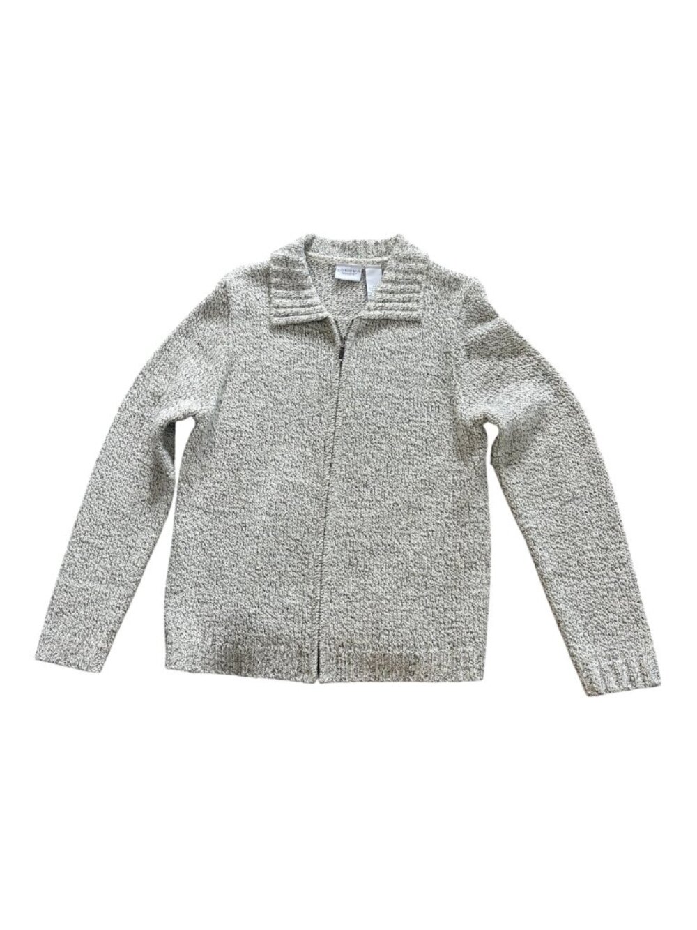 Sonoma Life+Style Marled Knit Zip-Up Cardigan Sweater - Size M (501-1)
